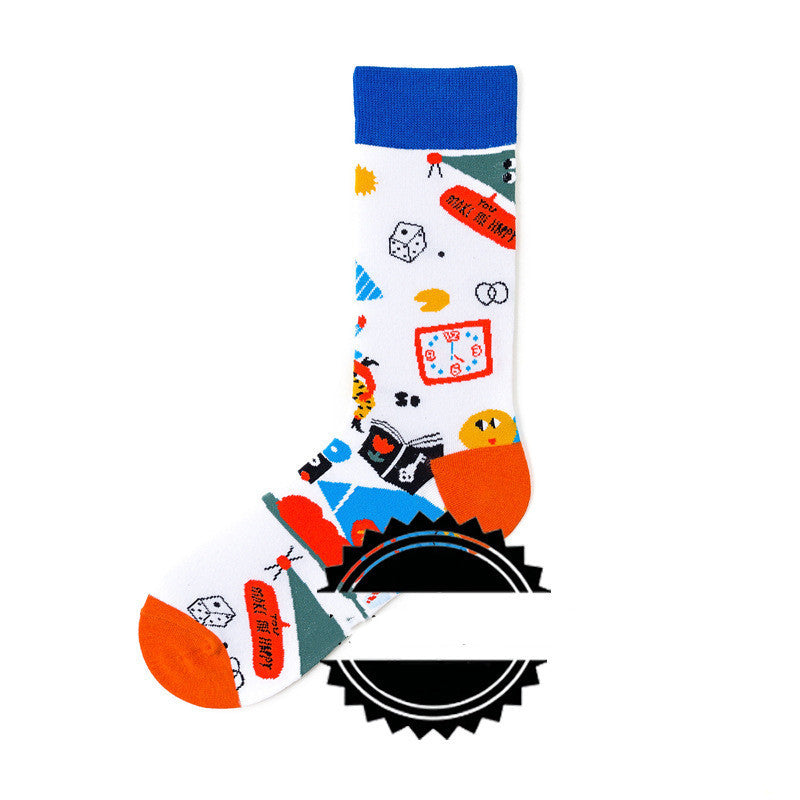 Couple Socks  Funny Creative Illustration Socks