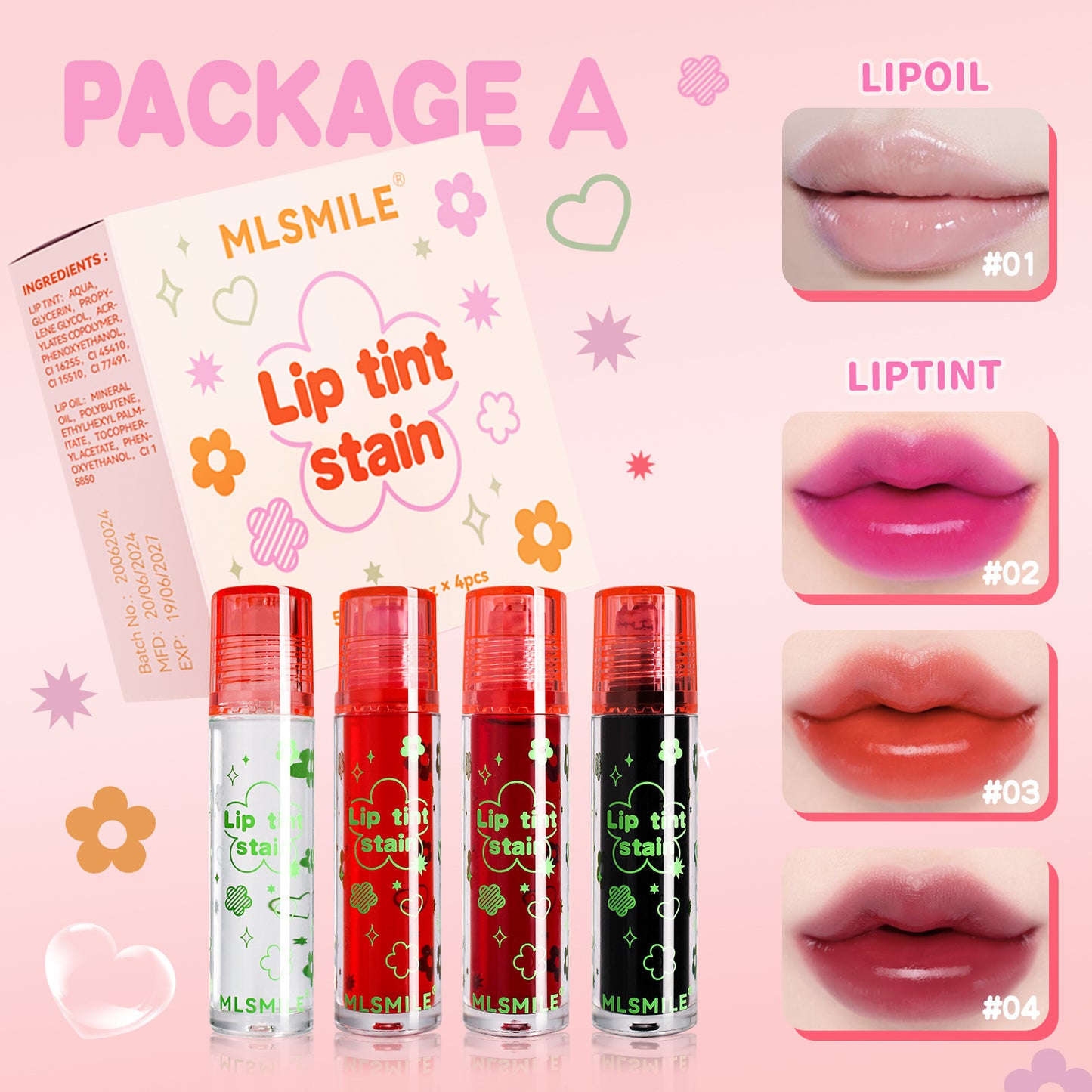 Makeup Ball Lip Gloss Lip Stain Suit Lasting Moisturizing