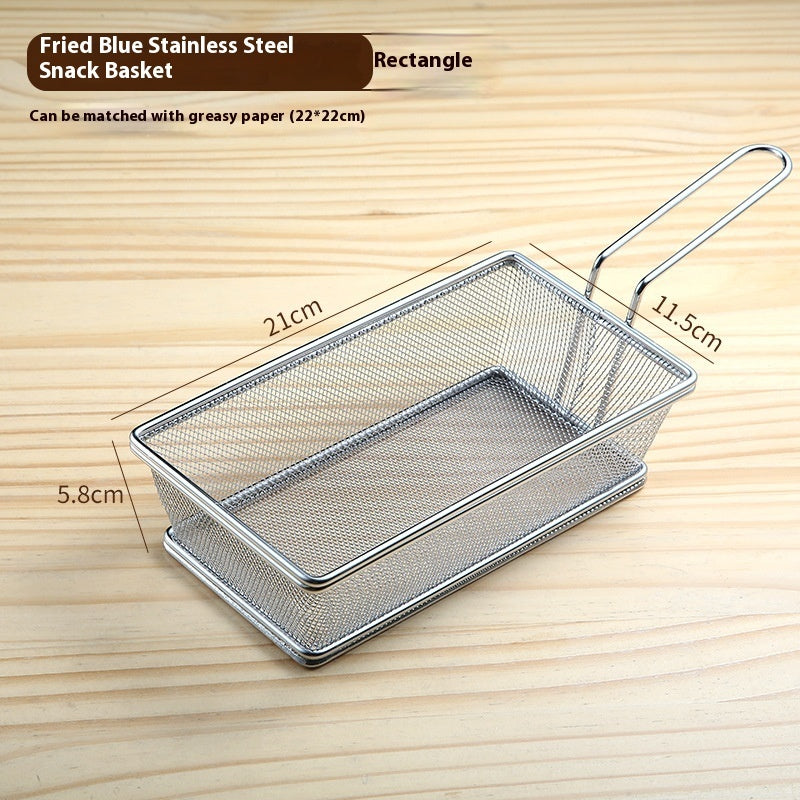 304 Stainless Steel Chips Basket Mini Frying Basket