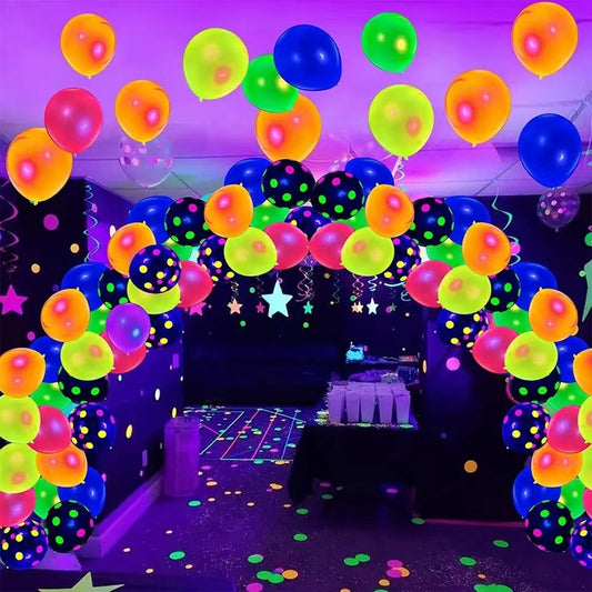 Colorful Neon Balloon Luminous Party Supplies