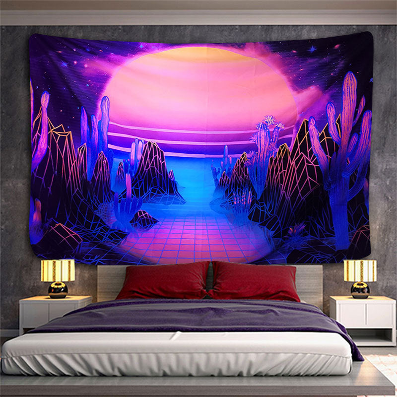 Fluorescent UV Light Printing Home Decor Tapestry Beach Towel