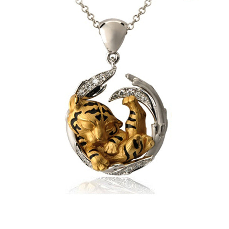 Fashion Alloy Fantasy Tiger Pendant Necklace