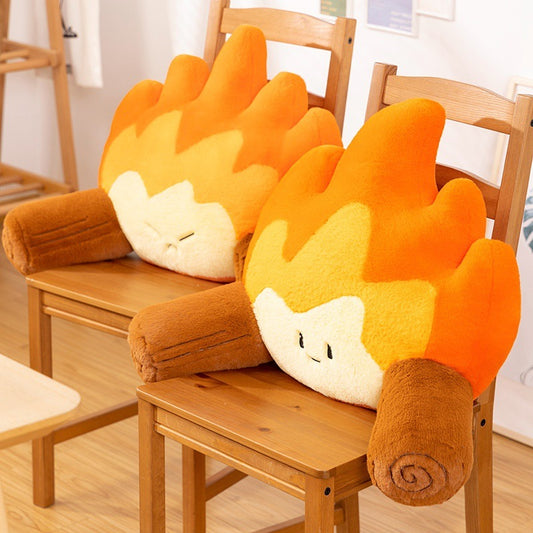 Small Flame Waist Rest Seat Cushions Home Armchair Back Creative Trending Plush Toy Gift