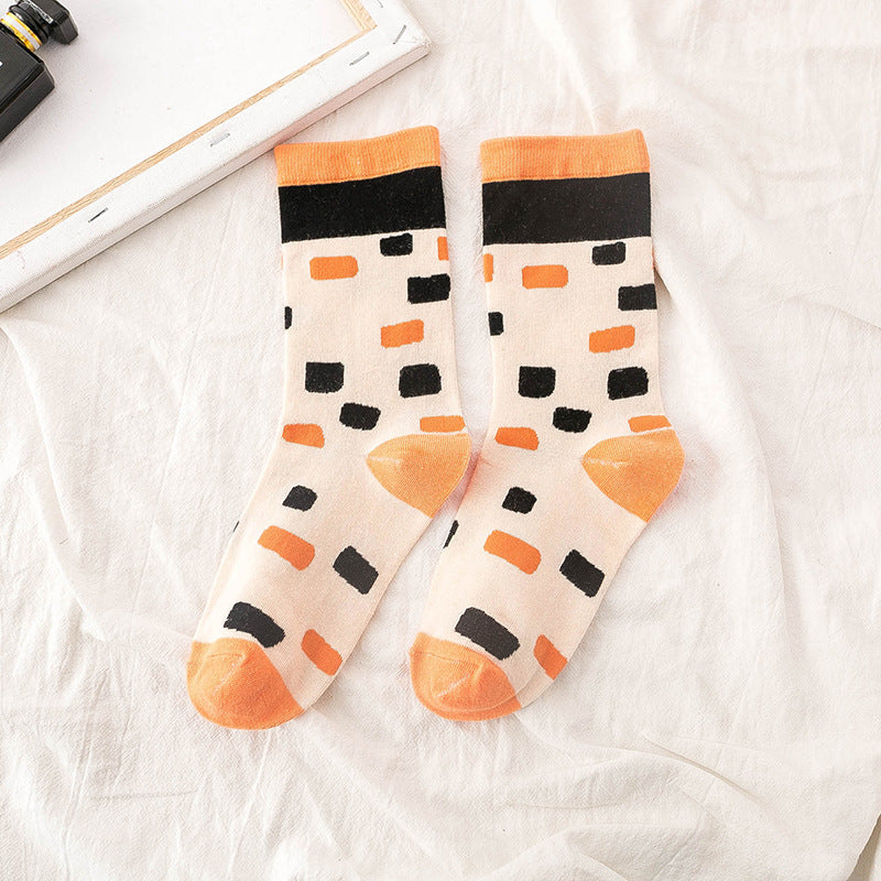 Socks Female Mid-tube Ins Four Seasons Moroccan Wild Socks Tide Socks Street Socks