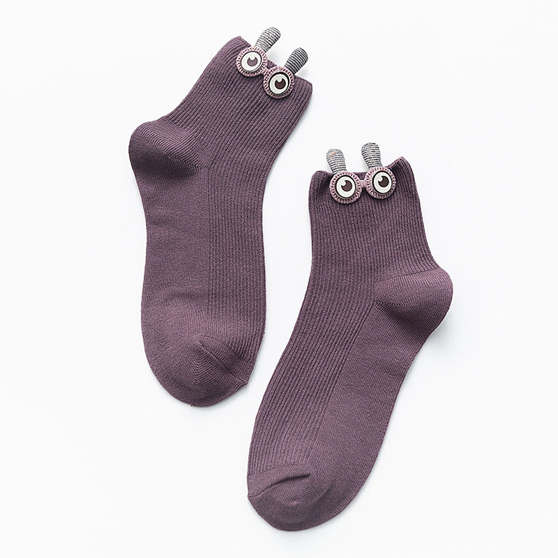 Big eyes socks women's tube socks