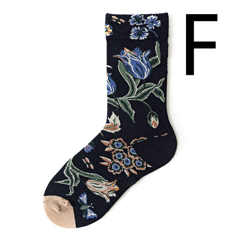 Cotton Adult Stockings Mens Retro Trendy Socks