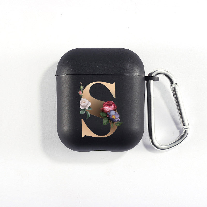 Matte Black Alphabet Airpods Case