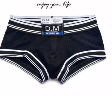 DM Men's Quick-drying Striped Boxers