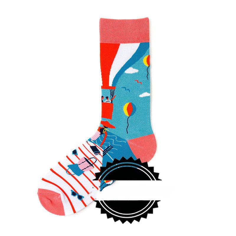 Couple Socks  Funny Creative Illustration Socks