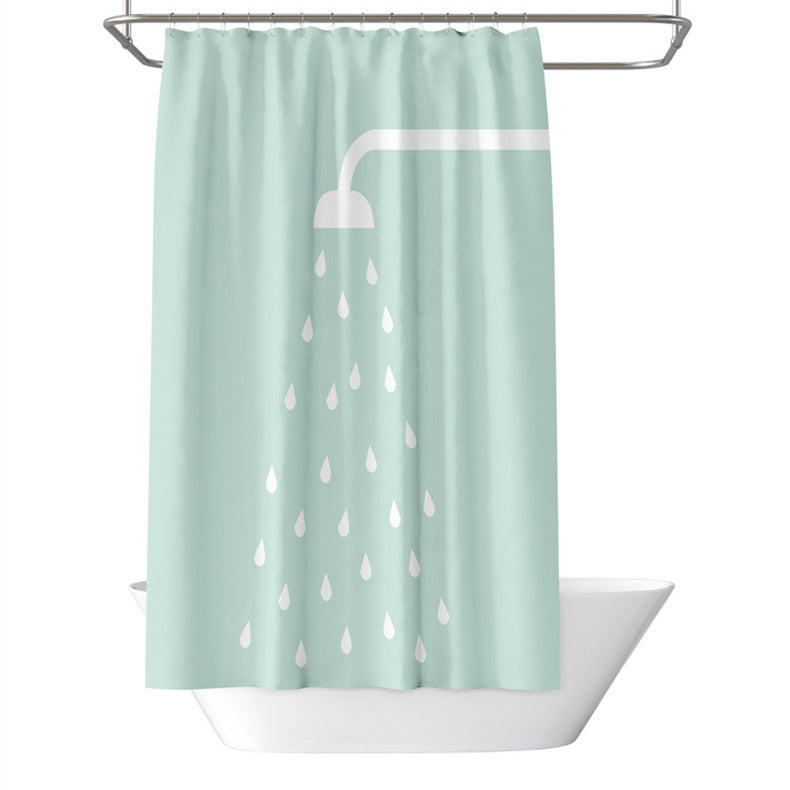 Modern Simple Waterproof Shower Curtain Partition Curtain