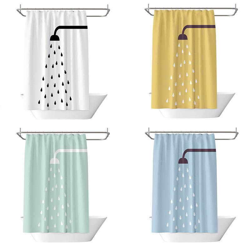 Modern Simple Waterproof Shower Curtain Partition Curtain