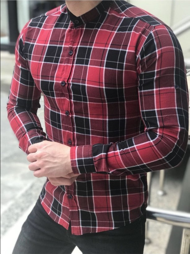 Winter Hot Sale Plaid Cardigan Men's Shirt