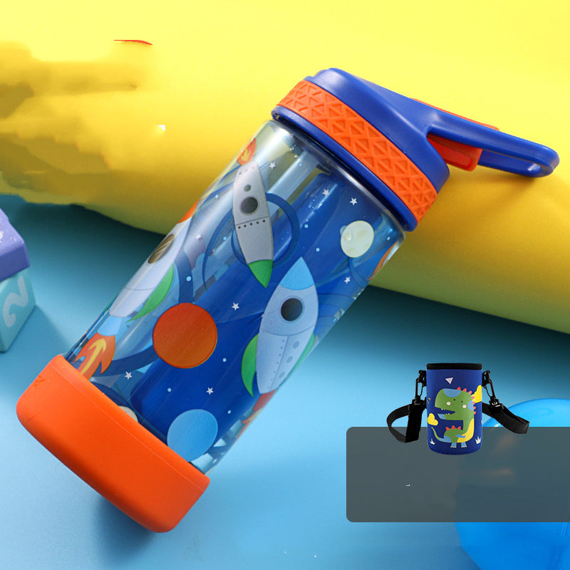 Portable Large-capacity Water Bottle With Suction Nozzle For Primary School Students