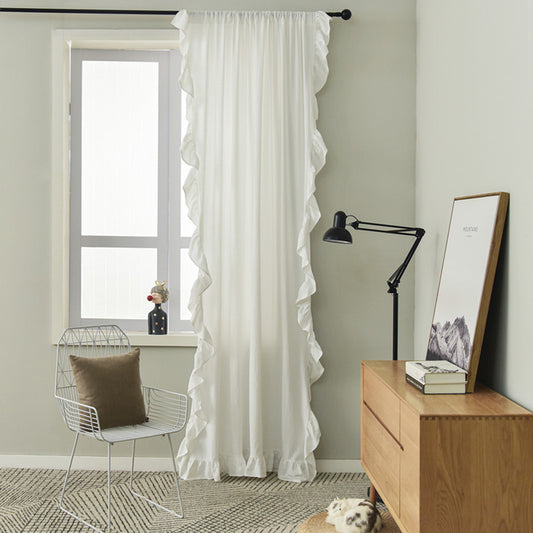 Curtain Pleated Ruffled Semi Blackout Curtain Fabric