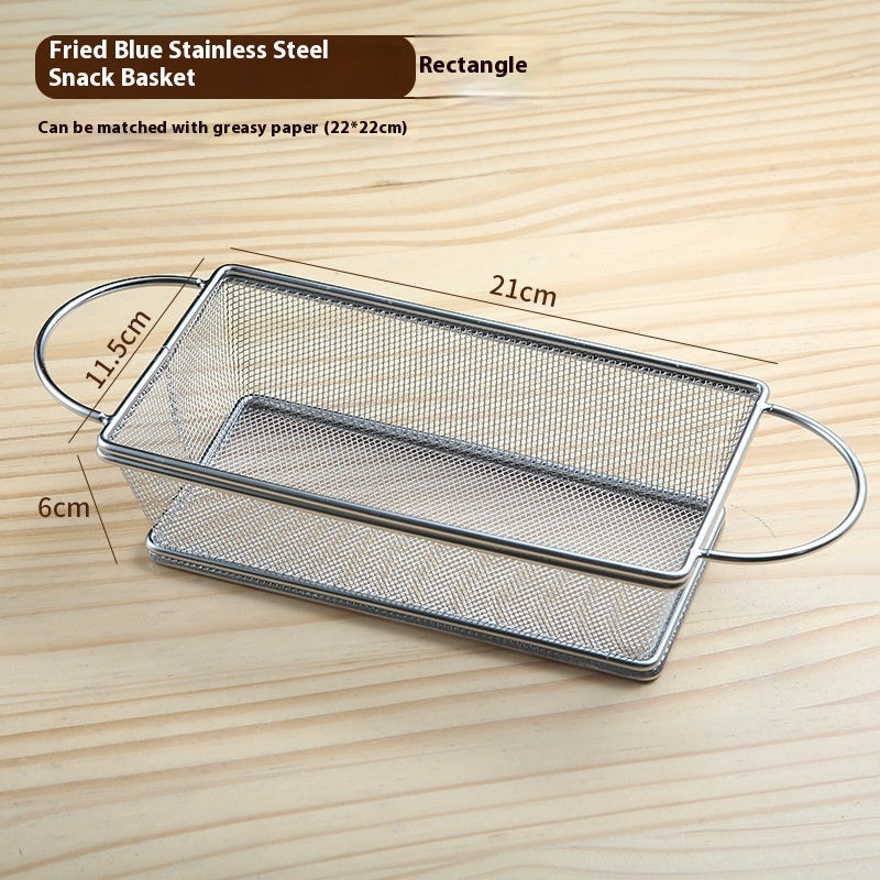 304 Stainless Steel Chips Basket Mini Frying Basket