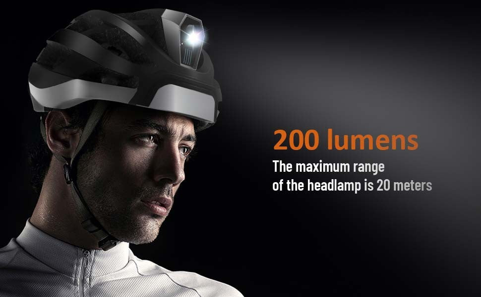 Smart Bluetooth Warning Light Riding Integrated Helmet