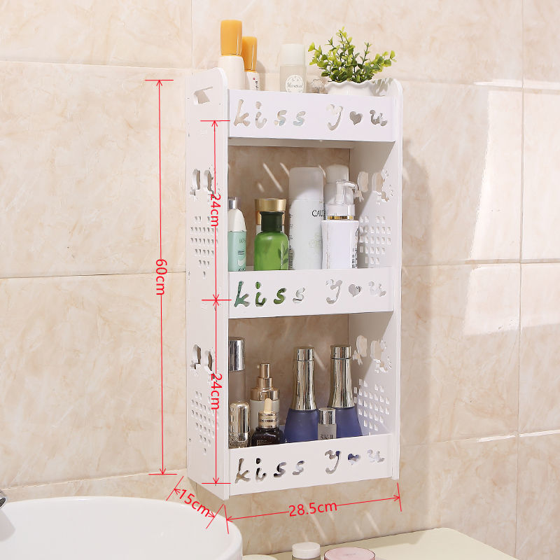 Perforation-free Bathroom Wall Mounted Storage Rack