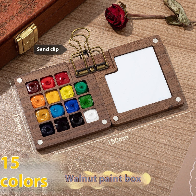 Mini Watercolor Color Box Acrylic Box Portable Portable Journal Book Sketch Travel Painting Picture Book