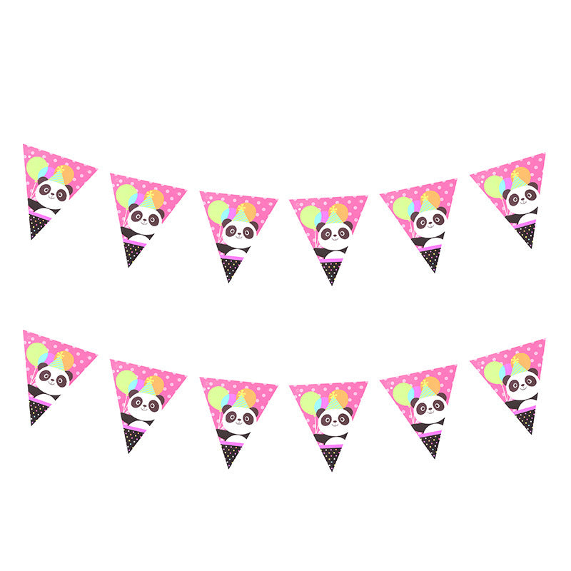 Panda children's birthday holiday party atmosphere supplies