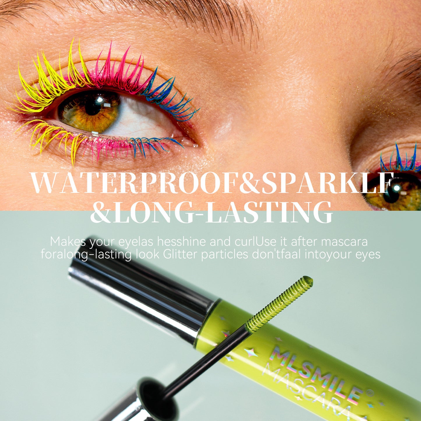 Color Mascara Pearlescent Thin And Glittering Waterproof Not Smudge