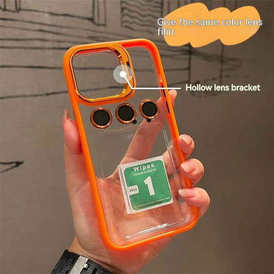 Metal Hollow Lens Bracket Phone Case