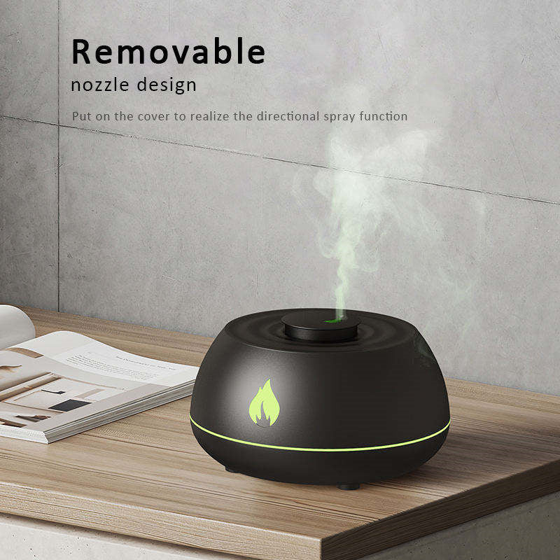 Flame Humidifier Aromatherapy Diffuser 7 Colors Light Home Air Humidifier 130ML USB Room Fragrance Essential Oil Diffuser