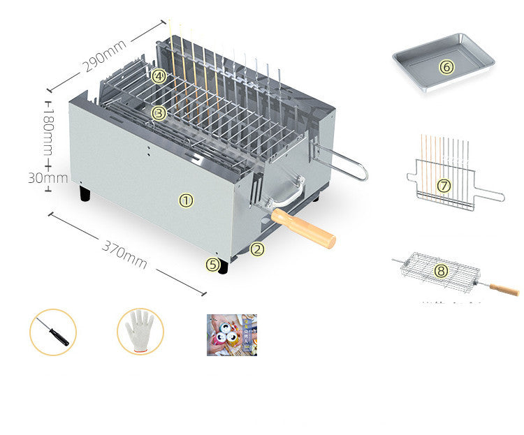 Indoor BBQ Heating Furnace Commercial Smokeless