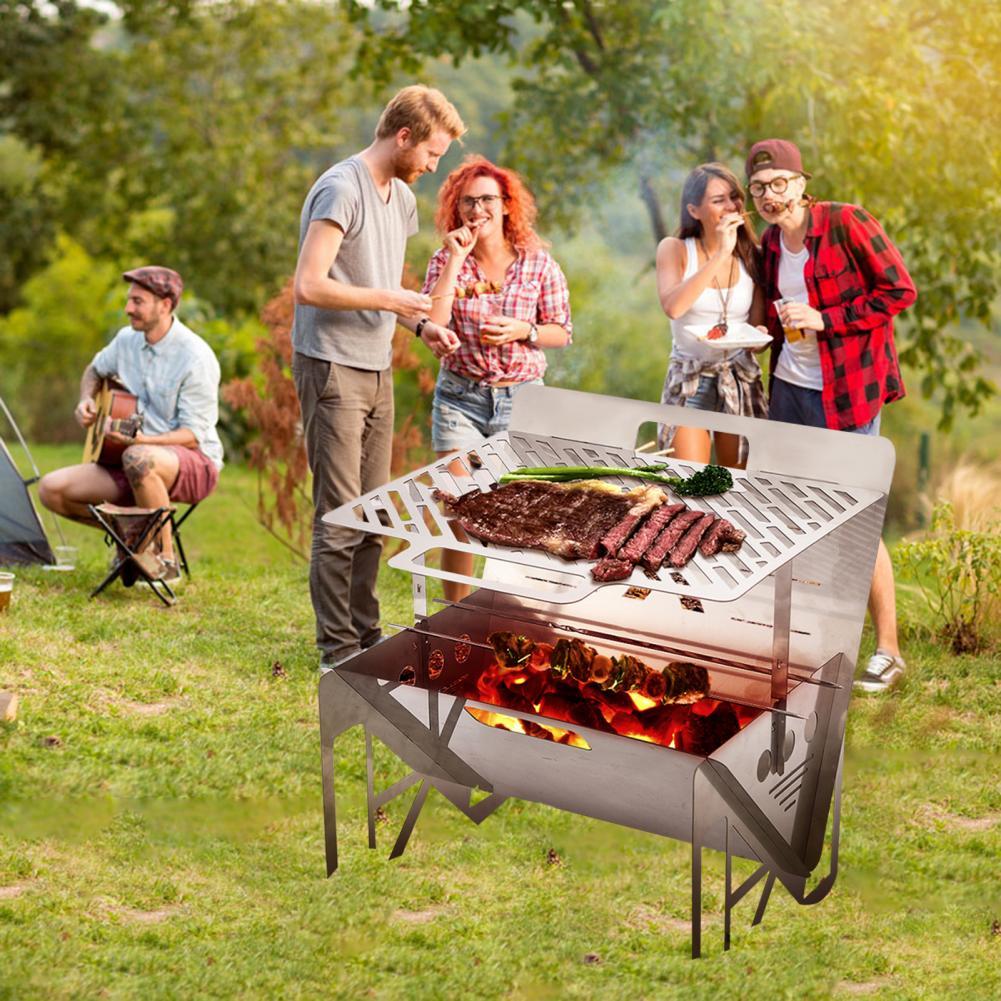 Outdoor Portable Single Grill Stainless Steel Grill