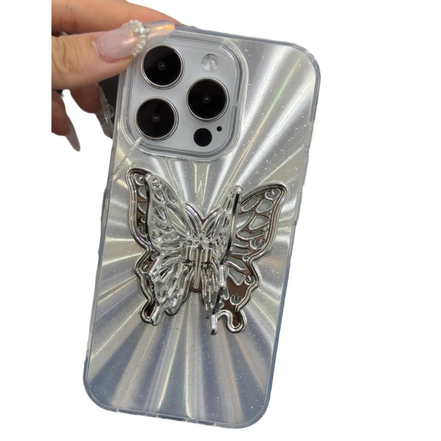 Aurora Three-dimensional Butterfly Bracket Phone Case