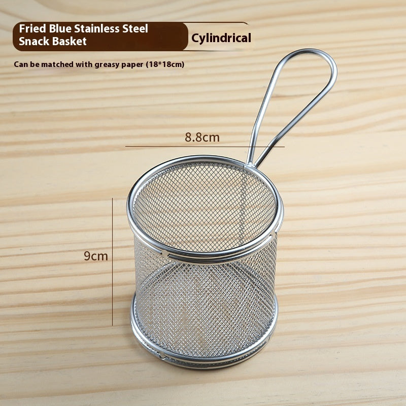 304 Stainless Steel Chips Basket Mini Frying Basket