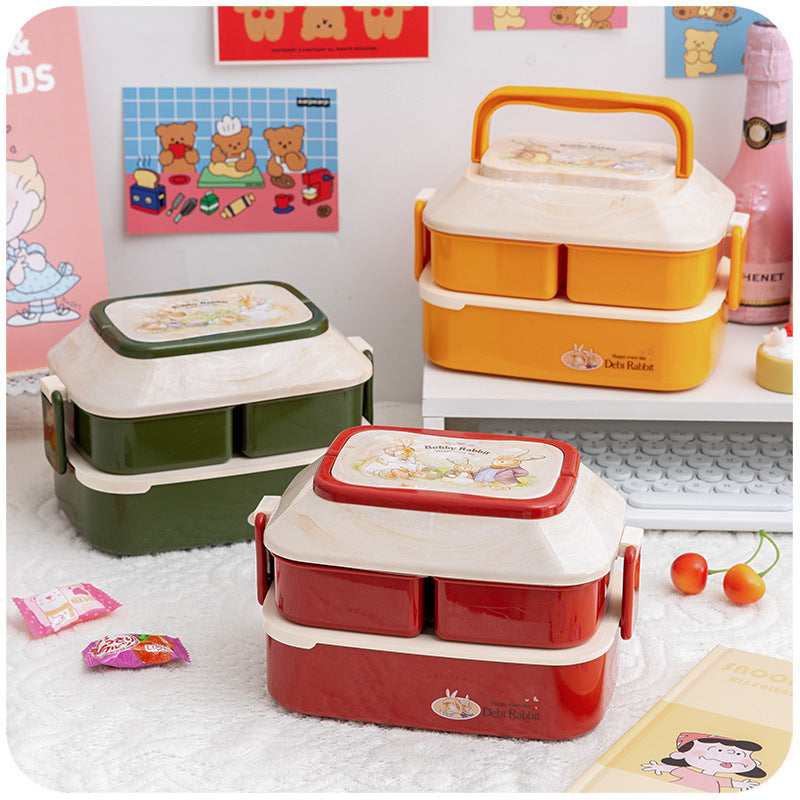 Cute Kids Bento Fruit  Divided Picnic Box