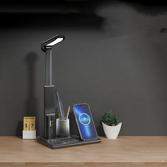 Bedroom LED Wireless Charging Desk Lamp Office Desktop Pen Holder