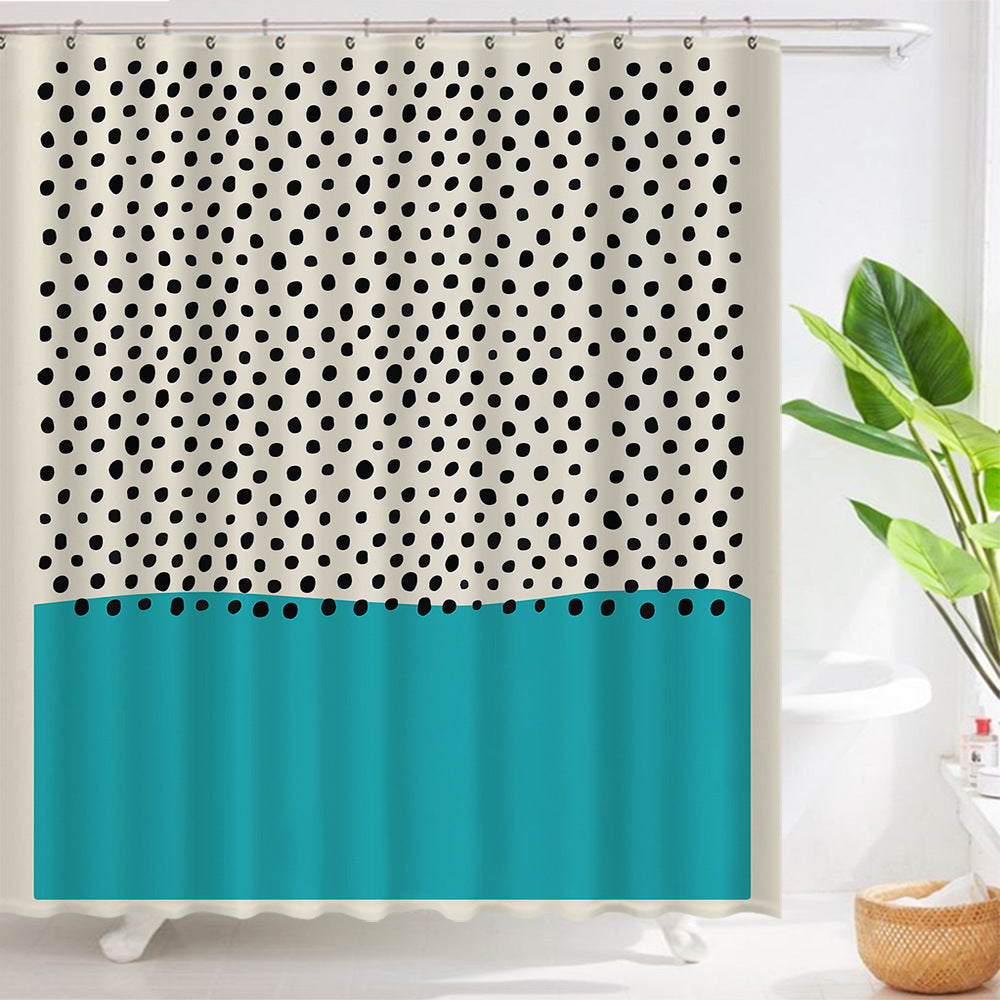 Art Geometric Shower Curtain Waterproof Bathroom Curtain