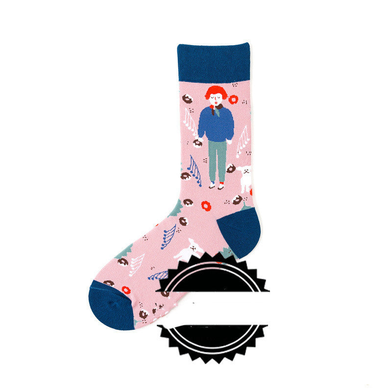 Couple Socks  Funny Creative Illustration Socks