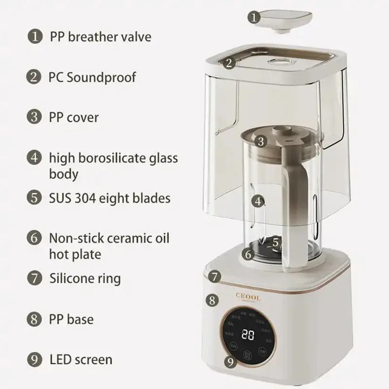 Large Capacity Household Filter-free Multi-function Automatic Mini Soybean Milk Machine