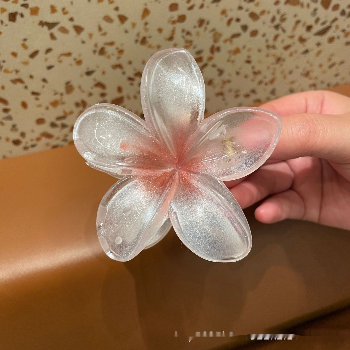 Stereo Color Plumeria Rubra Large Hair Clip