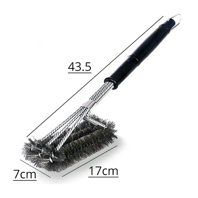 12 inch stainless steel curl cleaning brush BBQ grill brush BBQ professional cleaning wire brush