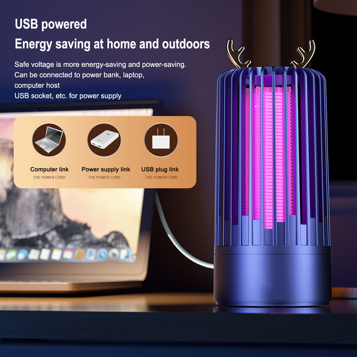 Electric Shock Household Photocatalyst Mosquito Repellent Mosquito Trap Lamp Usb