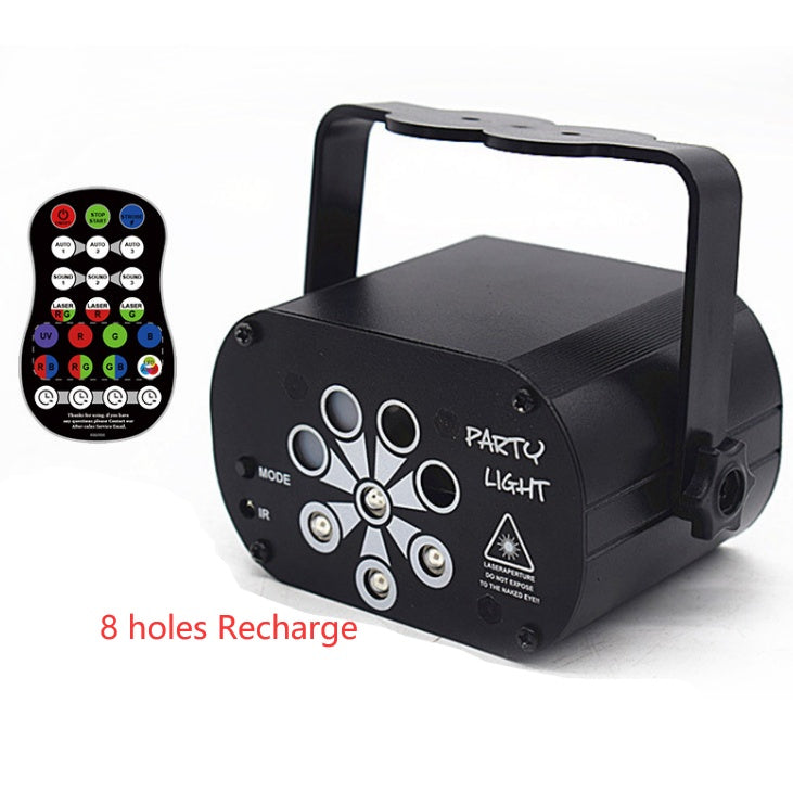 New LED Stage Light Laser Projector Disco Lamp With Voice Control Sound Party Lights For Home DJ Laser Show Party Lamp