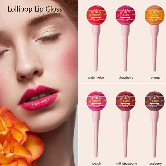 Lollipop Lip Glaze Tint Pump Crystal Waterproof Lip Gloss Niche Small Pepper Stain Moisturizing Sexy Flash