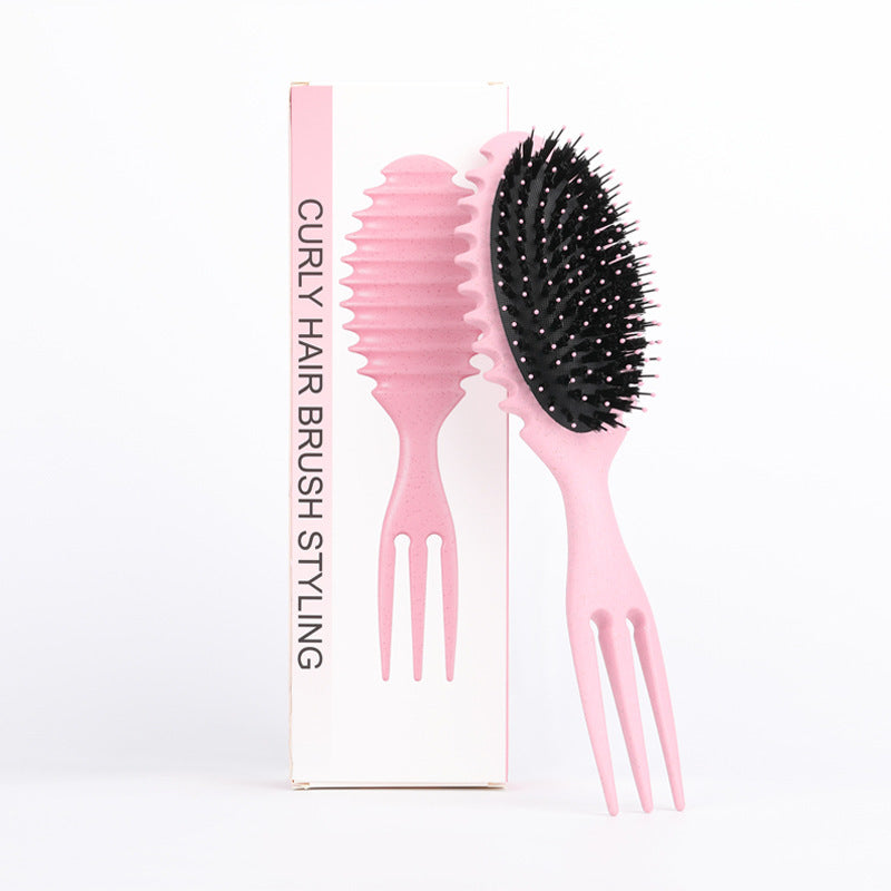 Curl Defining Bounce Hair Brush Barbershop Boar Bristle Comb Detangling Shaping Hairbrushes Professional Salon Home Styling Comb