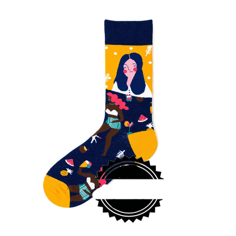 Couple Socks  Funny Creative Illustration Socks