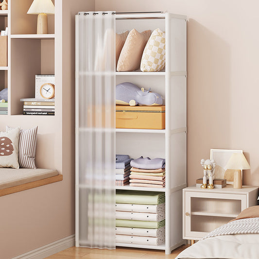 Dust-proof Wardrobe Household Bedroom Storage Cabinet Combination Locker Small Wardrobe Storage Rack