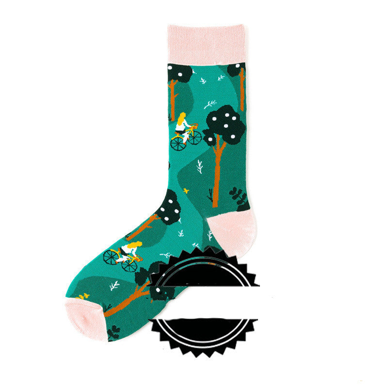 Couple Socks  Funny Creative Illustration Socks