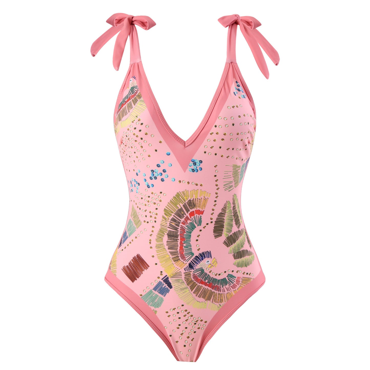 Beach Hot Spring Swimsuit French Retro One-piece Bikini