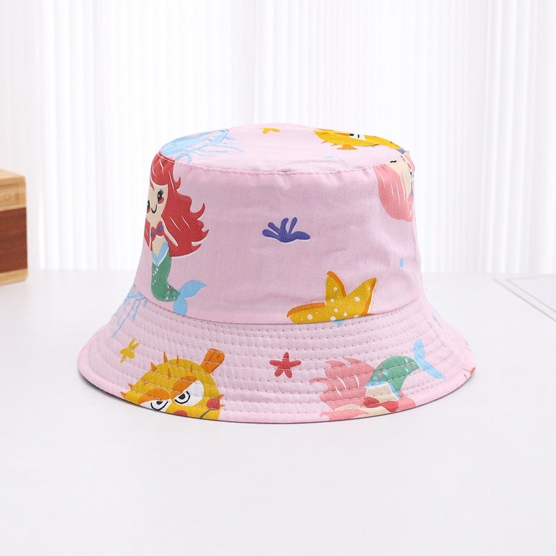 Children's Thin Cute Printed Sunscreen Sun Hat