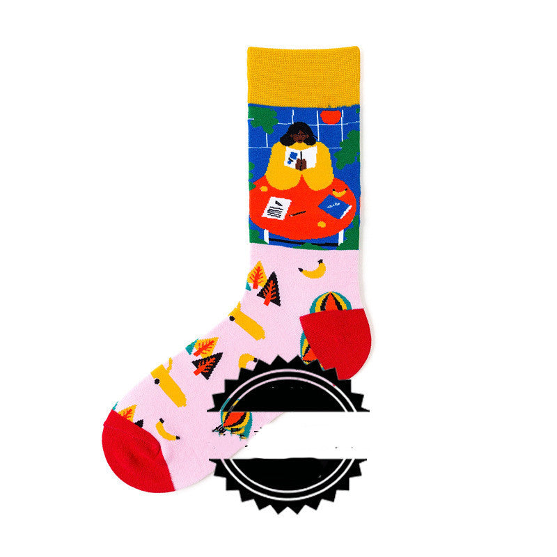 Couple Socks  Funny Creative Illustration Socks