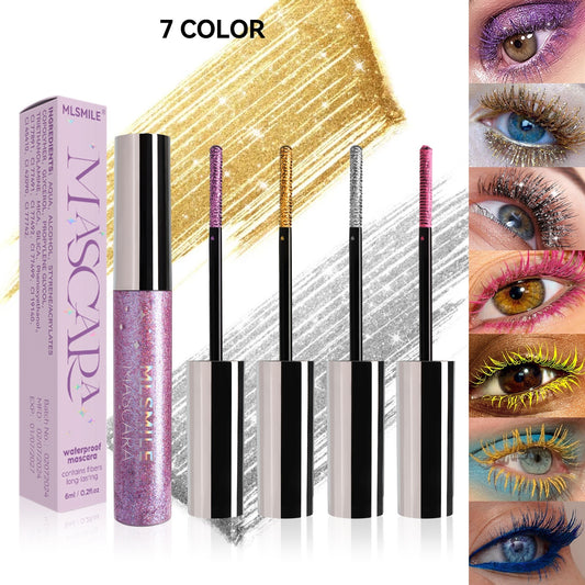 Color Mascara Pearlescent Thin And Glittering Waterproof Not Smudge