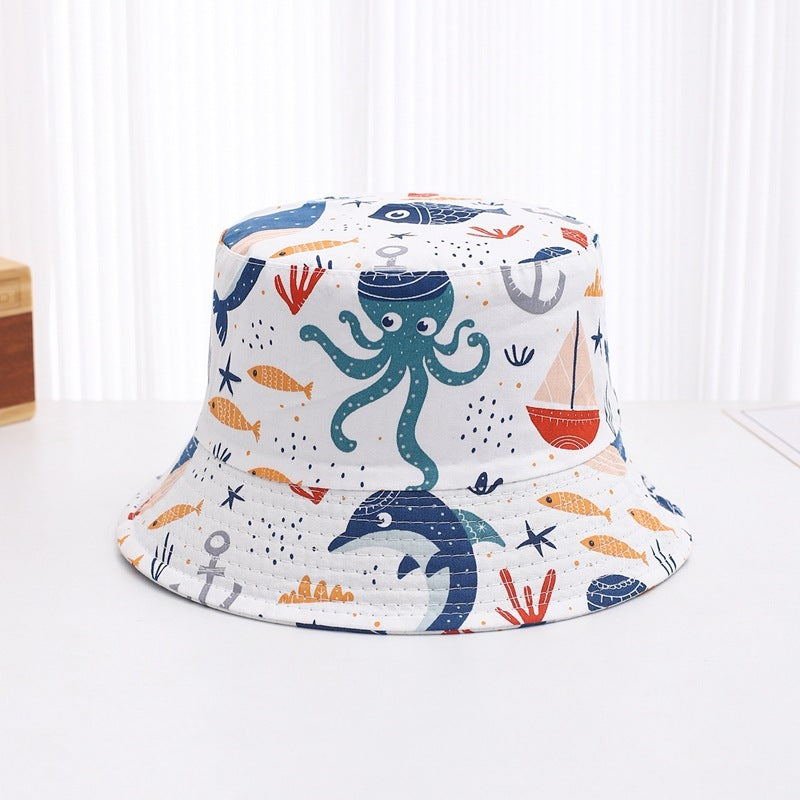 Children's Thin Cute Printed Sunscreen Sun Hat