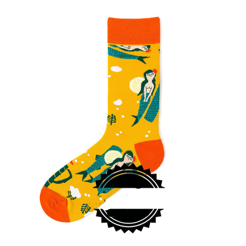 Couple Socks  Funny Creative Illustration Socks